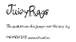 JuicyRags.ttf字體轉換器圖片