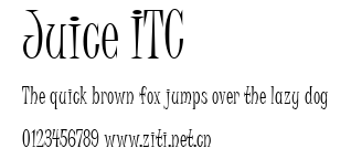 Juice ITC.ttf字體轉換器圖片
