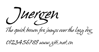 Juergen.ttf字體轉換器圖片