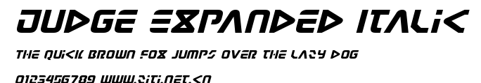Judge Expanded Italic.ttf字體轉換器圖片