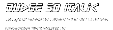 Judge 3D Italic.ttf字體轉換器圖片