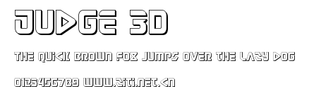 Judge 3D.ttf字體轉換器圖片