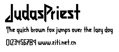 JudasPriest.ttf字體轉換器圖片
