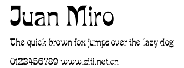 Juan Miro.ttf字體轉換器圖片