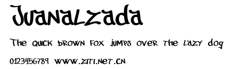 Juanalzada.ttf字體轉換器圖片