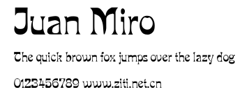 Juan Miro.ttf字體轉換器圖片