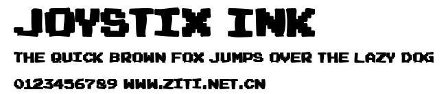 Joystix Ink.ttf字體轉換器圖片