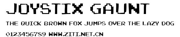 Joystix Gaunt.ttf字體轉換器圖片