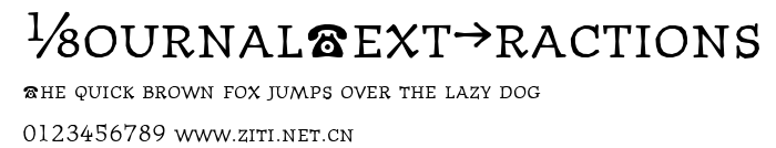 JournalTextFractions.ttf字體轉換器圖片