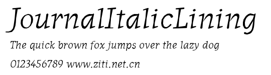 JournalItalicLining.ttf字體轉換器圖片