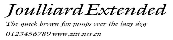 JoulliardExtended.ttf字體轉換器圖片