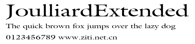 JoulliardExtended.ttf字體轉換器圖片