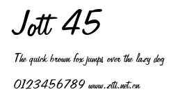 Jott 45.ttf字體轉換器圖片