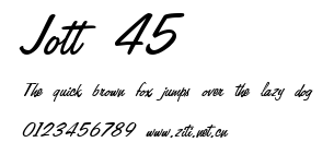 Jott 45.ttf字體轉換器圖片