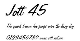 Jott 45.ttf字體轉換器圖片