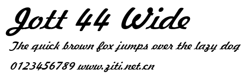 Jott 44 Wide.ttf字體轉換器圖片