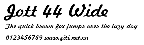 Jott 44 Wide.ttf字體轉換器圖片