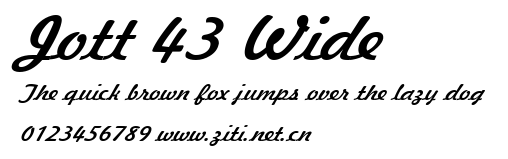 Jott 43 Wide.ttf字體轉換器圖片