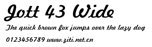 Jott 43 Wide.ttf字體轉換器圖片