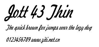 Jott 43 Thin.ttf字體轉換器圖片