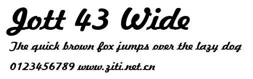Jott 43 Wide.ttf字體轉換器圖片
