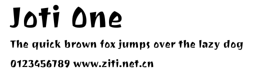 Joti One.ttf字體轉換器圖片