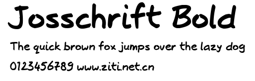 Josschrift Bold.ttf字體轉換器圖片