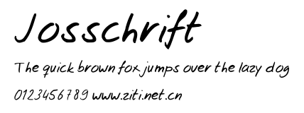 Josschrift.ttf字體轉換器圖片