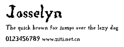Josselyn.ttf字體轉換器圖片