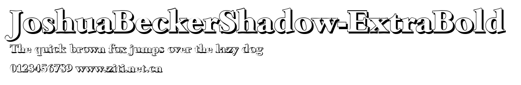 JoshuaBeckerShadow-ExtraBold.ttf字體轉換器圖片