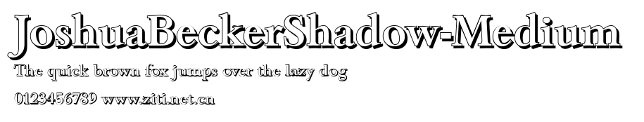JoshuaBeckerShadow-Medium.ttf字體轉換器圖片