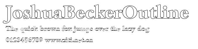 JoshuaBeckerOutline.ttf字體轉換器圖片