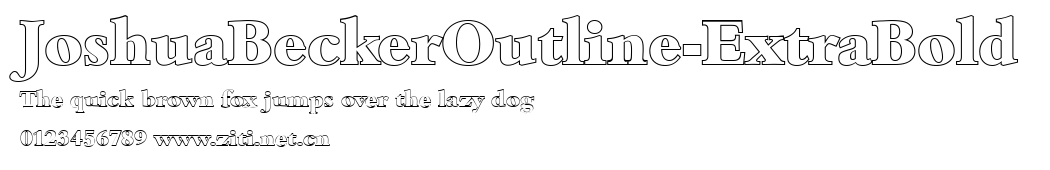 JoshuaBeckerOutline-ExtraBold.ttf字體轉換器圖片