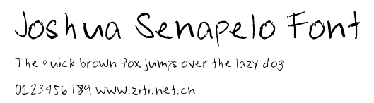 Joshua Senapelo Font.ttf字體轉換器圖片