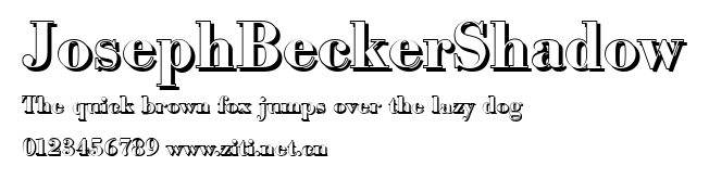 JosephBeckerShadow.ttf字體轉換器圖片