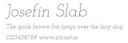 Josefin Slab.ttf字體轉換器圖片