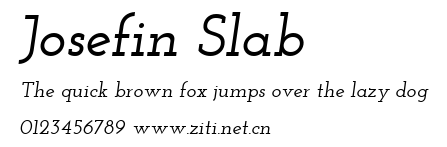Josefin Slab.ttf字體轉換器圖片