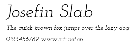 Josefin Slab.ttf字體轉換器圖片