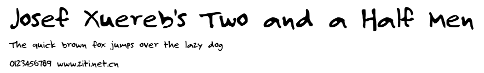 Josef Xuereb's Two and a Half Men.ttf字體轉換器圖片