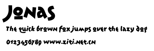 Jonas.ttf字體轉換器圖片