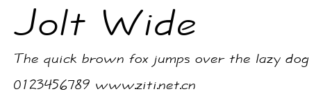 Jolt Wide.ttf字體轉換器圖片