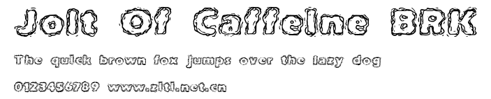 Jolt Of Caffeine BRK.ttf字體轉換器圖片