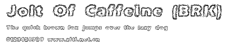 Jolt Of Caffeine (BRK).ttf字體轉換器圖片
