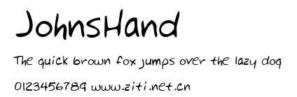 JohnsHand.ttf字體轉換器圖片