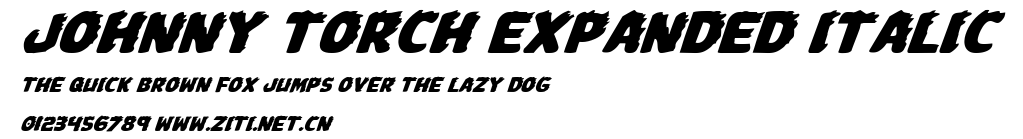 Johnny Torch Expanded Italic.ttf字體轉換器圖片