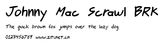 Johnny Mac Scrawl BRK.ttf字體轉換器圖片