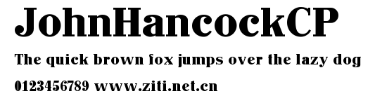 JohnHancockCP.ttf字體轉換器圖片