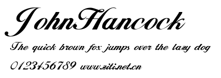 JohnHancock.ttf字體轉換器圖片