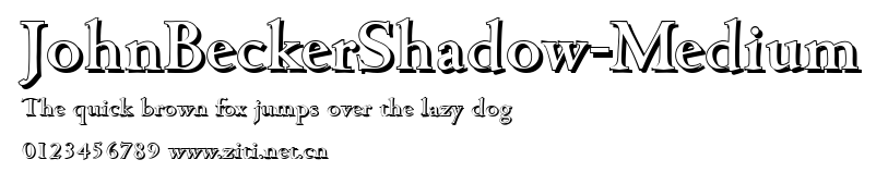 JohnBeckerShadow-Medium.ttf字體轉換器圖片