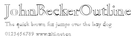 JohnBeckerOutline.ttf字體轉換器圖片